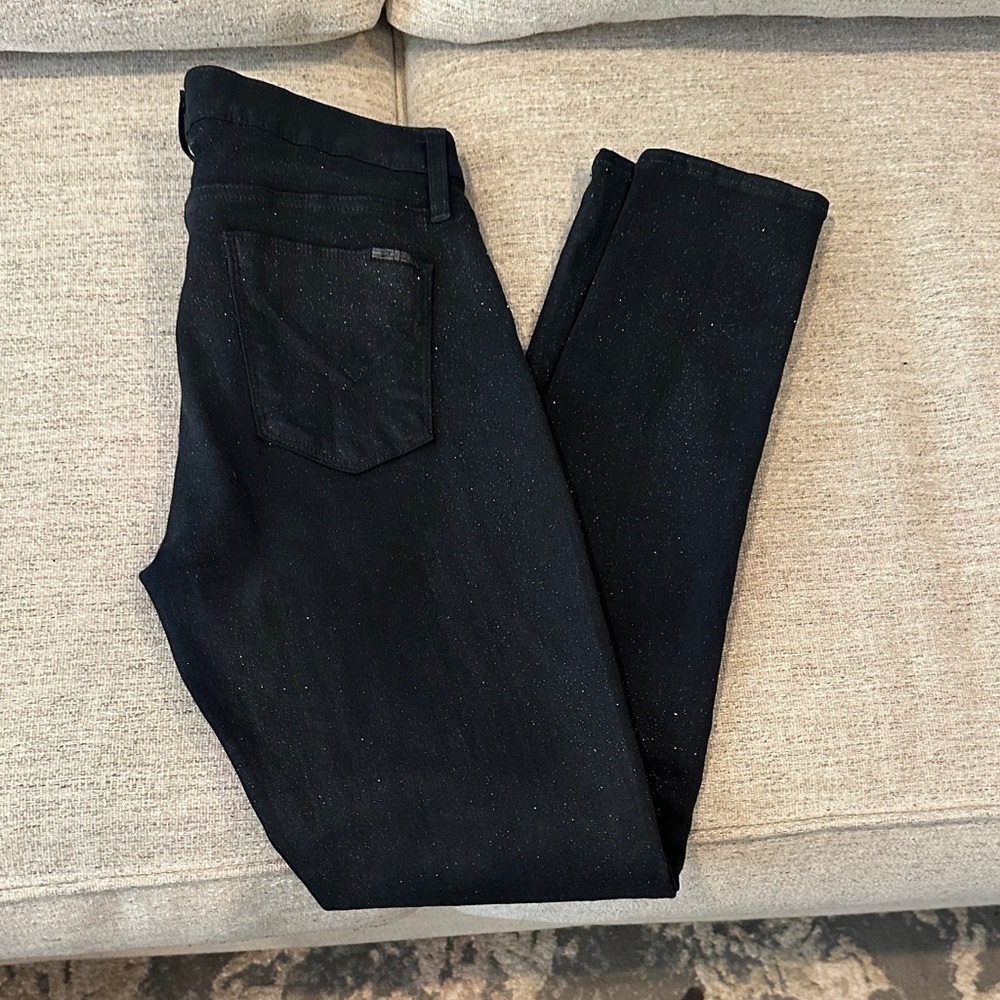 Hudson Jeans Women's Sparkle Black Skinny Jeans